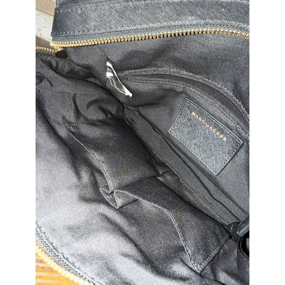 Marc Jacobs Black Nylon & Leather Satchel Purse With Gold Hardware - Picture 12 of 16